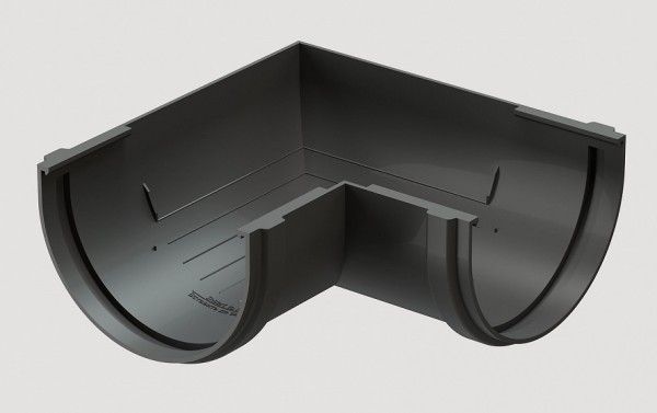 Угловой элемент 90˚ПВХ Docke STANDART серый купить в Сухом Логу