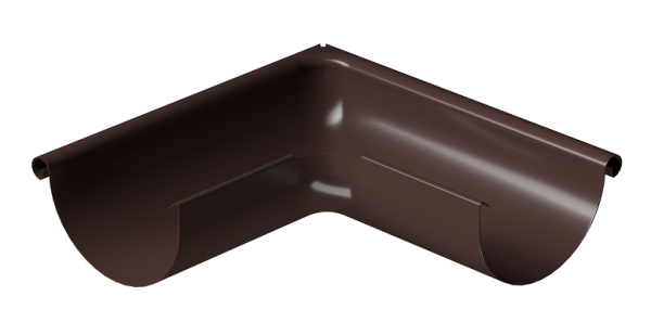 Угол внешний 90° D125 Döcke STAL PREMIUM Шоколад, (RAL 8019) купить в Сухом Логу