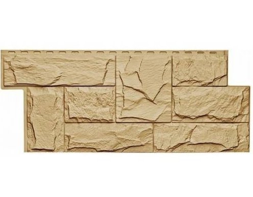 Фасадная панель T-Сайдинг-Гранит Леон Бежевый купить в Сухом Логу