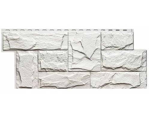 Фасадная панель T-Сайдинг-Гранит Леон Белый купить в Сухом Логу