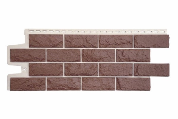 Фасадные панели Grand Line Колотый Камень Корица, Шов белый купить в Сухом Логу