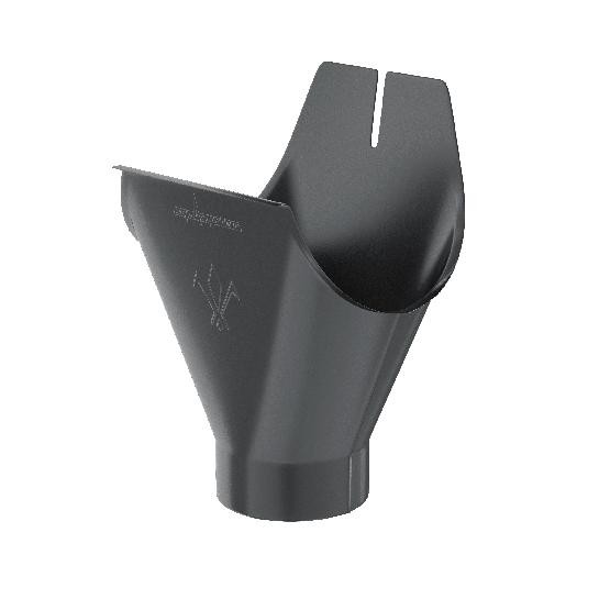 Водосток Aquasistem, система 125x90 - Воронка желоба RAL 7024 Тёмно-серый купить в Сухом Логу