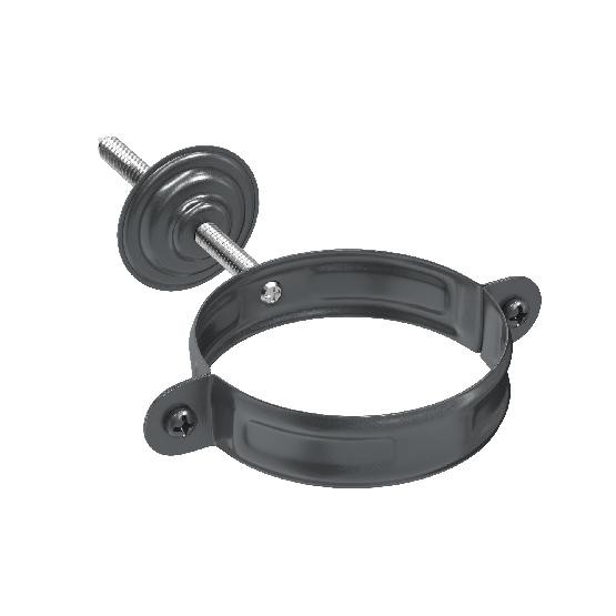 Водосток Aquasistem, система 125x90 - Комплект крепления трубы RAL 7024 Тёмно-серый купить в Сухом Логу