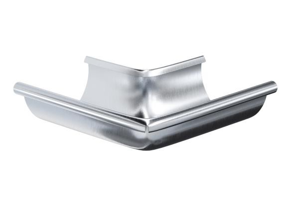 Водосток Aquasistem, Система 125x90 - Угол желоба наружный оцинковка 90° купить в Сухом Логу