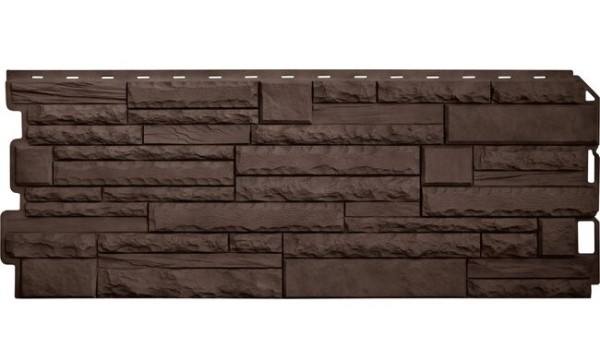 Фасадная панель Альта-Профиль Скалистый камень ЭКО Коричневый купить в Сухом Логу