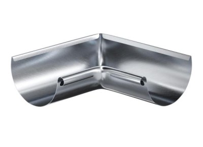 Водосток Aquasistem, Система 125x90 - Угол желоба внутренний оцинковка 90°