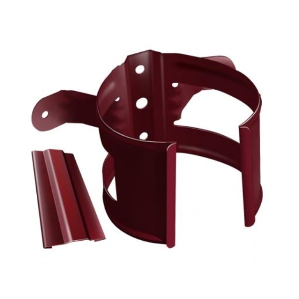 Водосток Grand Line 125x90 – Кронштейн трубы на дерево RAL 3005 купить в Сухом Логу