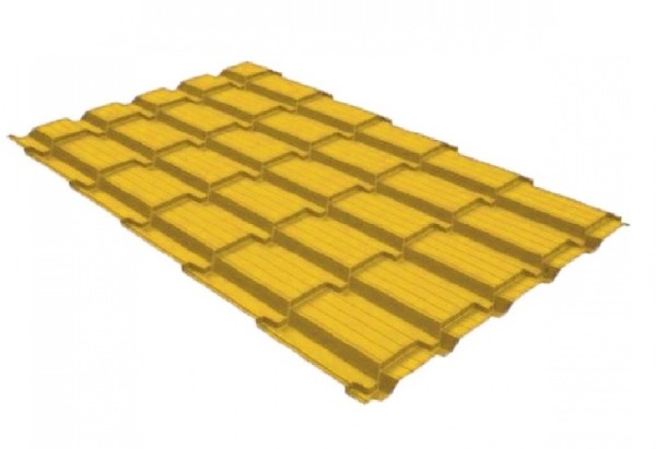 Металлочерепица GL квадро профи 0,45 PE RAL 1018 купить в Сухом Логу