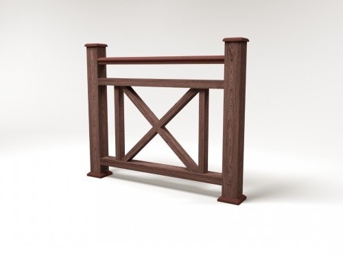 Ограждение из ДПК FG2 шоколад купить в Сухом Логу