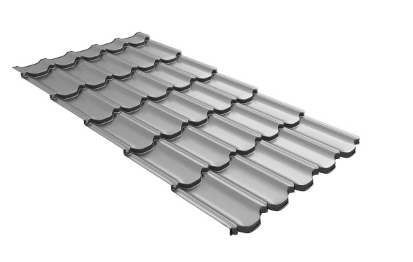 Металлочерепица квинта плюс с 3D резом 0,45 PE RAL 7004 сигнальный серый купить в Сухом Логу