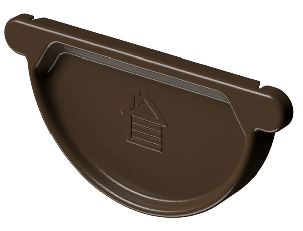 Заглушка желоба D125 Döcke STAL PREMIUM Каштан, (RAL 8017) купить в Сухом Логу