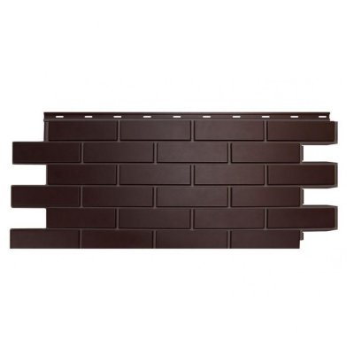 Фасадная панель Nordside, Гладкий Кирпич, Темно-коричневый