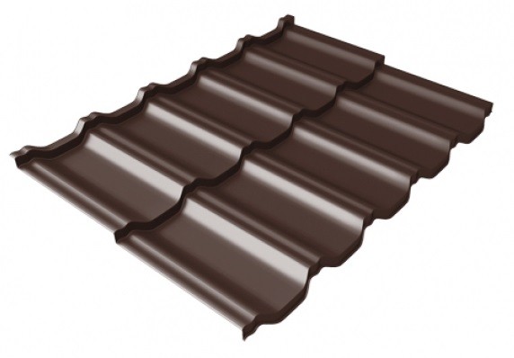 Металлочерепица модульная Квинта Uno Grand Line c 3D резом 0,5 Satin Мatt RAL 8017 шоколад купить в Сухом Логу