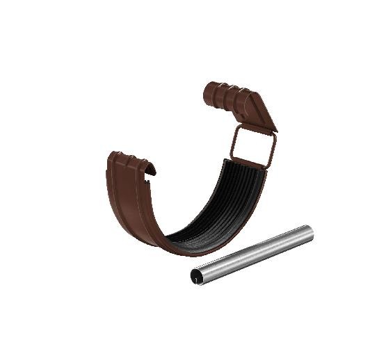 Водосток Aquasistem, система 125x90 - Соединитель желоба с резиновым уплотнителем RAL 8017 Коричневый купить в Сухом Логу