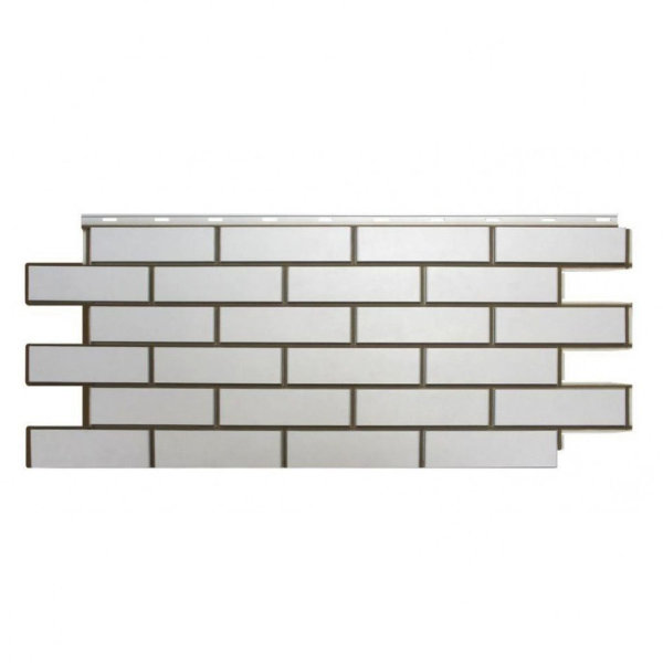 Фасадная панель Nordside, Гладкий Кирпич, Белый купить в Сухом Логу