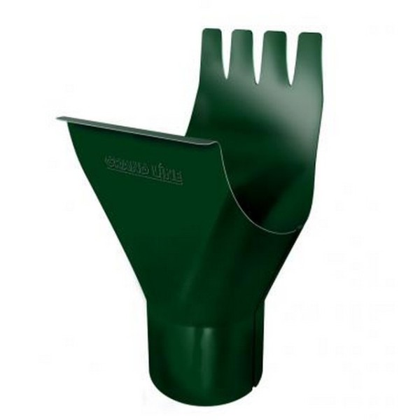 Водосток Grand Line 125x90 – Воронка желоба RAL 6005 купить в Сухом Логу