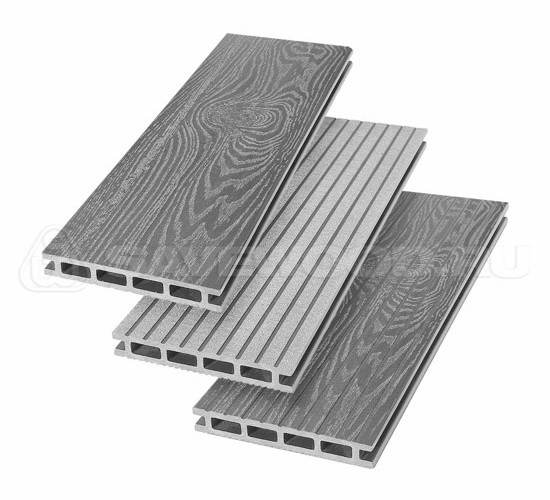 Террасная доска из ДПК SW Carpinus (T) — двухсторонняя пепельный купить в Сухом Логу