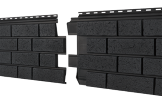 Фасадная панель Ю-пласт Стоун Хаус S-Lock Клинкер Нордик Графитовый купить в Сухом Логу