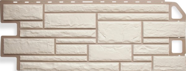 Цокольный сайдинг альта-профиль - коллекция "камень", белый купить в Сухом Логу