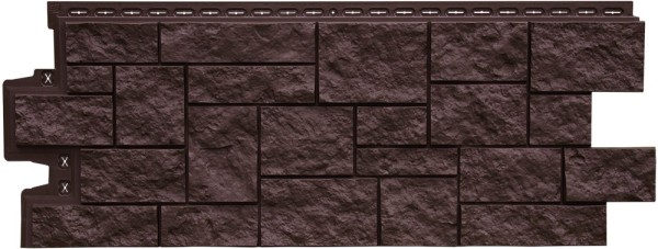 Фасадная панель Grand Line Дикий камень Стандарт Шоколадный (коричневый) купить в Сухом Логу