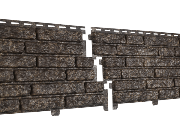 Фасадная панель Ю-пласт Стоун Хаус Кварцит Коричневый купить в Сухом Логу