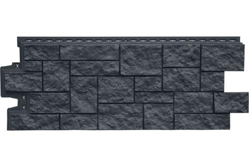 Фасадная панель Grand Line Дикий камень Стандарт графит купить в Сухом Логу