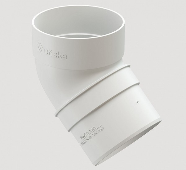 Колено 45˚ПВХ Docke STANDART пломбир купить в Сухом Логу