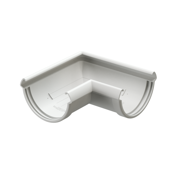 Угол желоба 90° Docke Lux ПВХ Пломбир купить в Сухом Логу