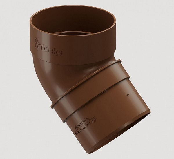Колено 45˚ПВХ Docke STANDART Светло-коричневый купить в Сухом Логу