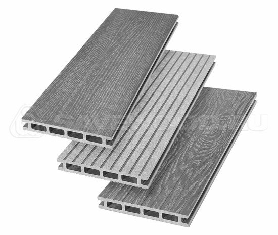 Террасная доска из ДПК SW Carpinus (R) — двухсторонняя пепельный купить в Сухом Логу