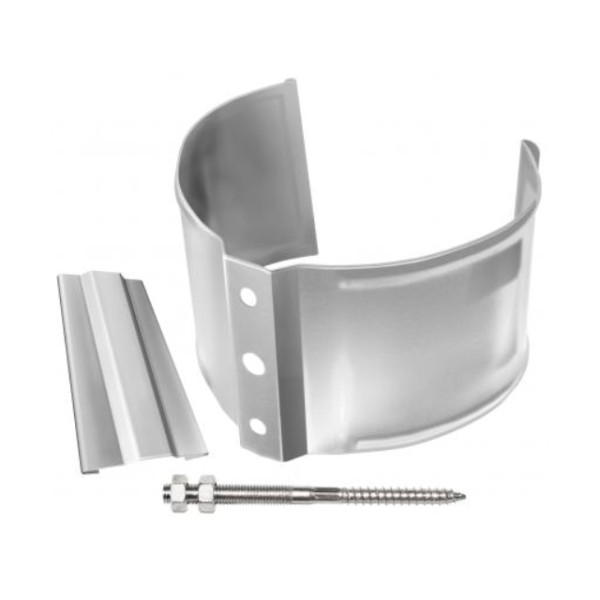 Водосток Grand Line 150x100 – Хомут трубы (на кирпич) RAL 9003 купить в Сухом Логу