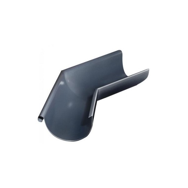 Водосток Grand Line 150x100 – Угол желоба наружный 135° RAL 7024 купить в Сухом Логу