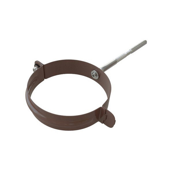 Водосток Альта-Профиль Метал – Хомут трубы металлический (коричневый) купить в Сухом Логу
