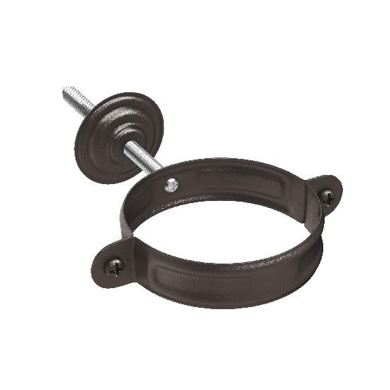 Водосток Aquasistem, Система 150/100 - Хомут для крепления трубы RR 32 Тёмно-коричневый matt купить в Сухом Логу