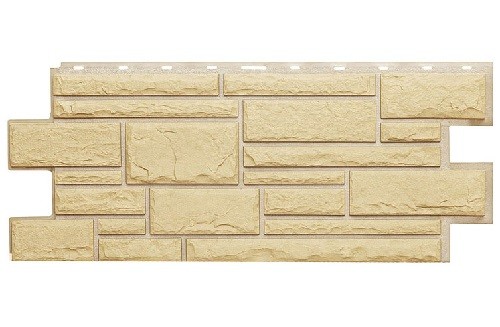 Фасадная панель Техоснастка, Камень Дикий, Желтый купить в Сухом Логу