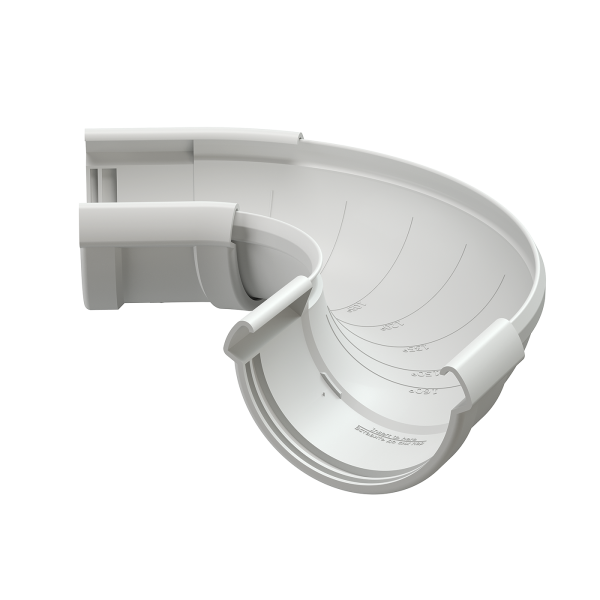 Угол желоба регулируемый Docke Lux ПВХ Пломбир купить в Сухом Логу