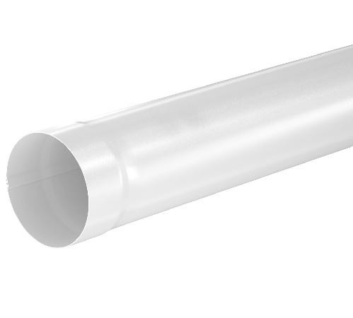 Водосток Aquasistem, система 125x90 - Труба водосточная 1.00м RR 20 Мраморно-белый купить в Сухом Логу