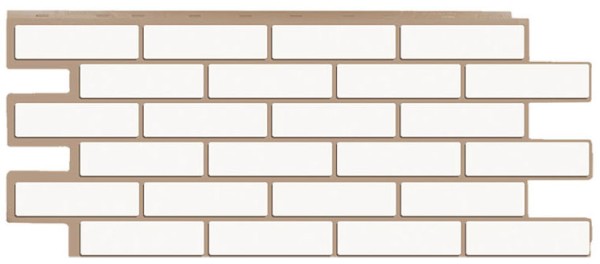 Фасадная панель T-Сайдинг - Кирпич Модерн Белый купить в Сухом Логу