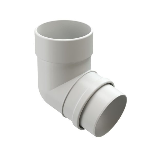 Колено 72˚ Docke Lux ПВХ Пломбир купить в Сухом Логу
