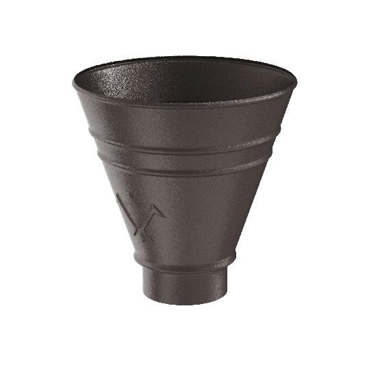 Водосток Aquasistem, Система 125x90 - Воронка водосборная круглая RR 32 Тёмно-коричневый matt купить в Сухом Логу