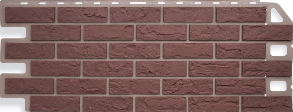 Фасадная панель Цокольный сайдинг Альта-профиль - коллекция "кирпич", кирпич красный купить в Сухом Логу