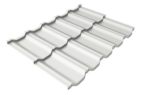 Металлочерепица модульная Квинта Uno Grand Line c 3D резом 0,5 Satin RAL 9003 сигнальный белый купить в Сухом Логу