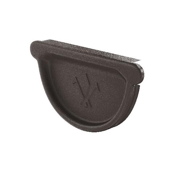 Водосток Aquasistem, Система 125x90 - Заглушка универсальная с резиновым уплотнителем RR 32 Тёмно-коричневый matt купить в Сухом Логу