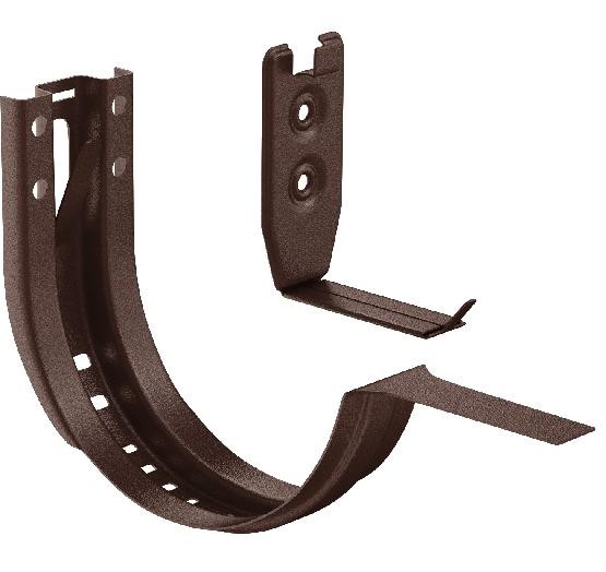 Водосток Aquasistem, Система 125x90 - Крюк крепления желоба короткий регулируемый RAL 8017 Коричневый matt купить в Сухом Логу