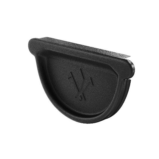 Водосток Aquasistem, система 125x90 - Заглушка универсальная с резиновым уплотнителем RAL 9005 Чёрный купить в Сухом Логу