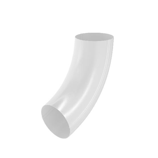 Водосток Aquasistem, система 125x90 - Колено трубы RAL 9003 Белый купить в Сухом Логу