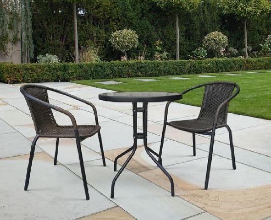 Комплект плетеной мебели AFINA из иск. ротанга Асоль-LR02 LRC-02/LRT-02-D60 Dark Brown купить в Сухом Логу