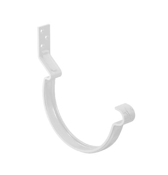 Водосток Aquasistem, система 125x90 - Крюк крепления желоба короткий RAL 9003 Белый купить в Сухом Логу