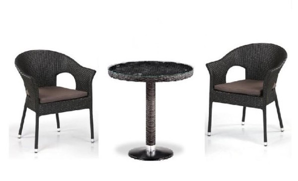 Комплект плетеной мебели AFINA из иск. ротанга T601/Y79A-W53 Brown 2Pcs купить в Сухом Логу