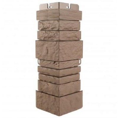 Угол наружный Альта-Профиль Скалистый камень ЭКО Терракотовый